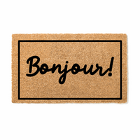 Thumbnail for Bonjour with Border Doormat - Unicorn Fart Productions