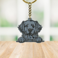 Peeking Dog Keyrings - Unicorn Fart Productions