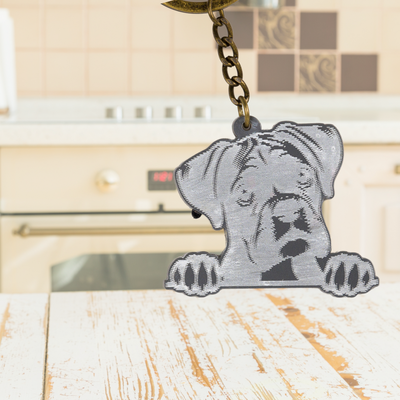 Peeking Dog Keyrings - Unicorn Fart Productions