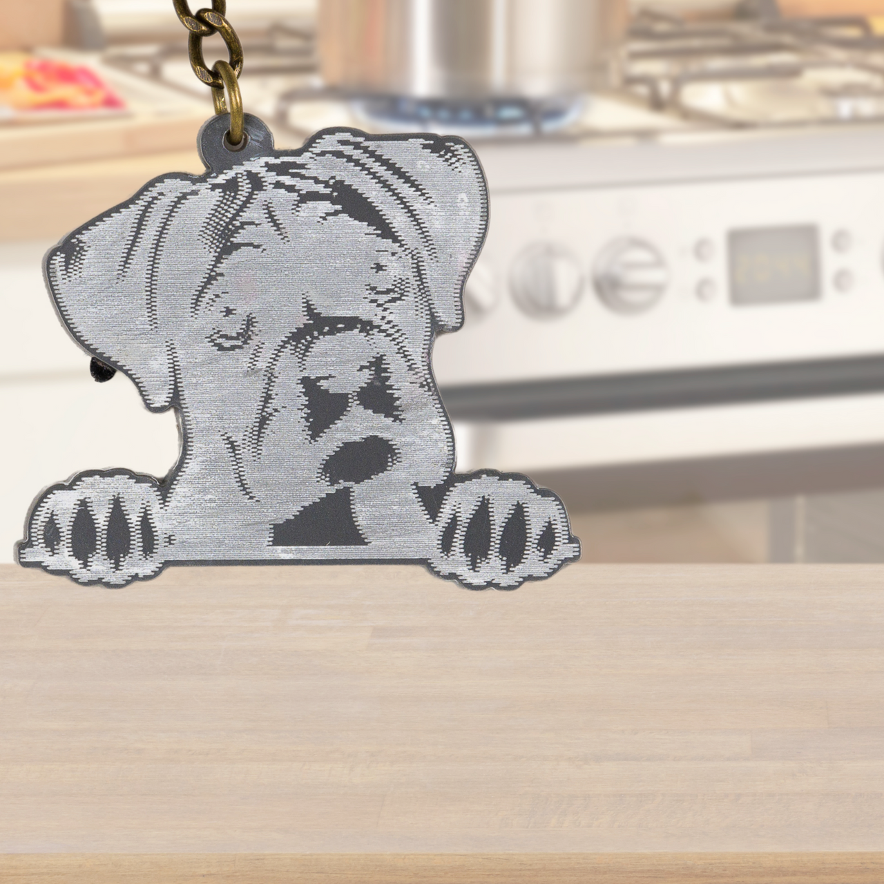 Peeking Dog Keyrings - Unicorn Fart Productions