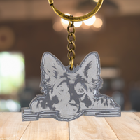 Peeking Dog Keyrings - Unicorn Fart Productions