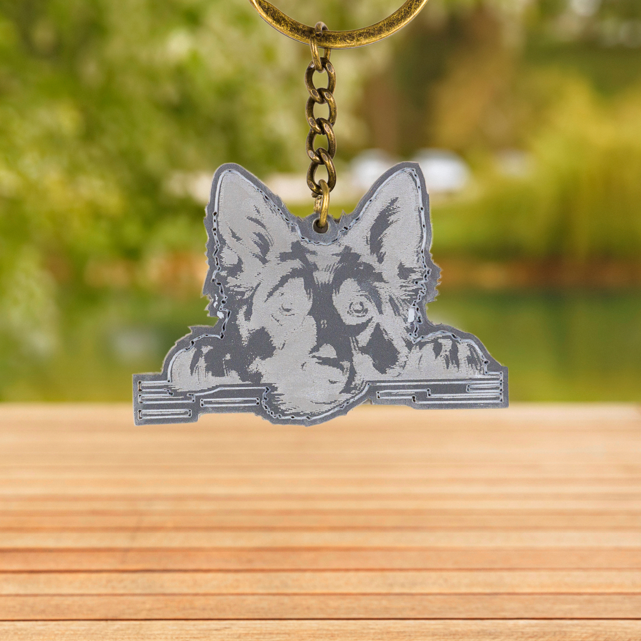 Peeking Dog Keyrings - Unicorn Fart Productions