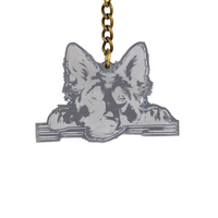 Peeking Dog Keyrings - Unicorn Fart Productions