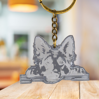 Peeking Dog Keyrings - Unicorn Fart Productions