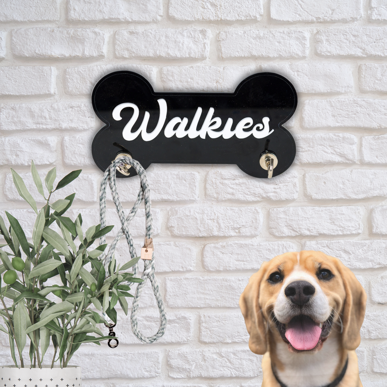 Twin Dog Leash Holder - Walkies - Unicorn Fart Productions