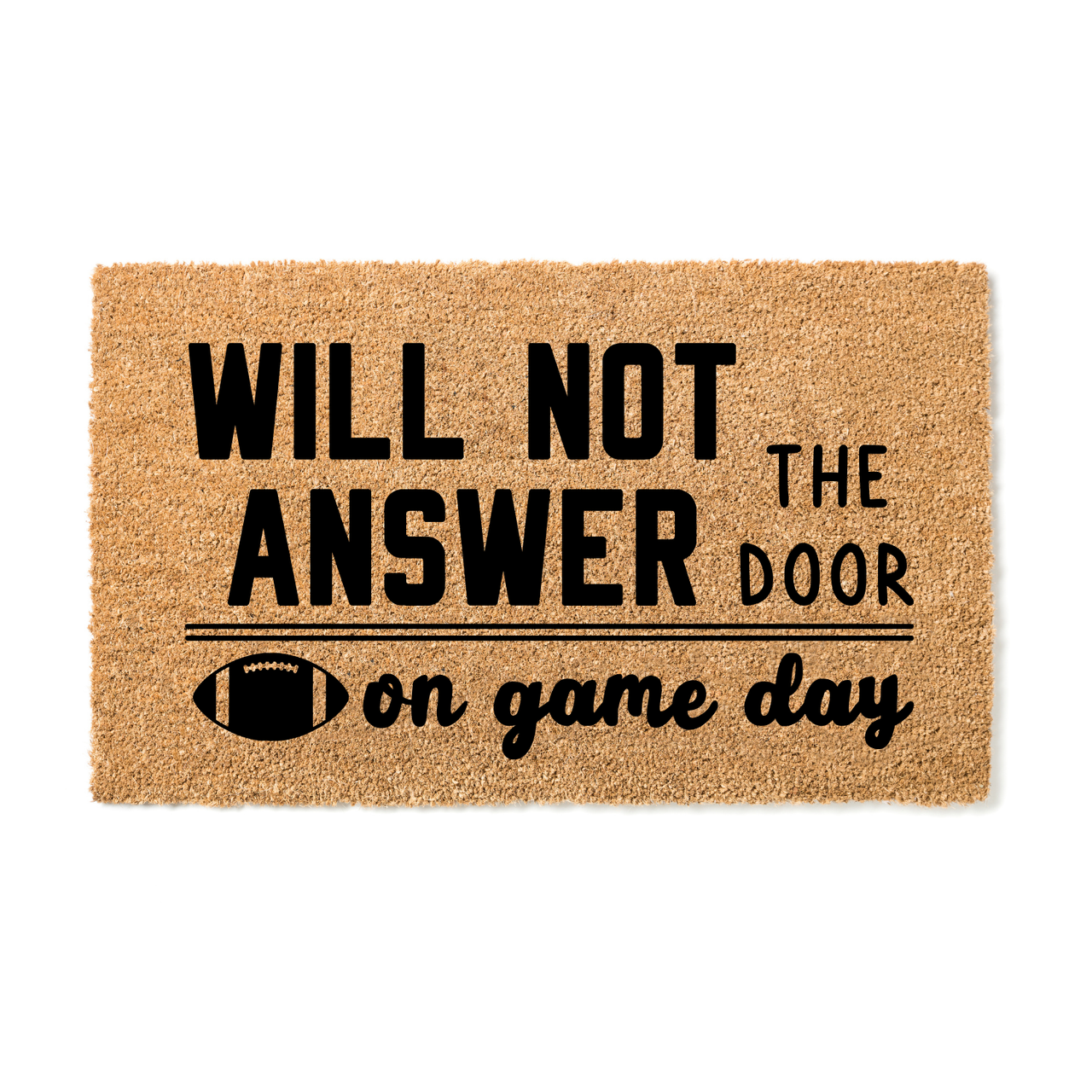 Will not Answer on Game Day Doormat - Unicorn Fart Productions