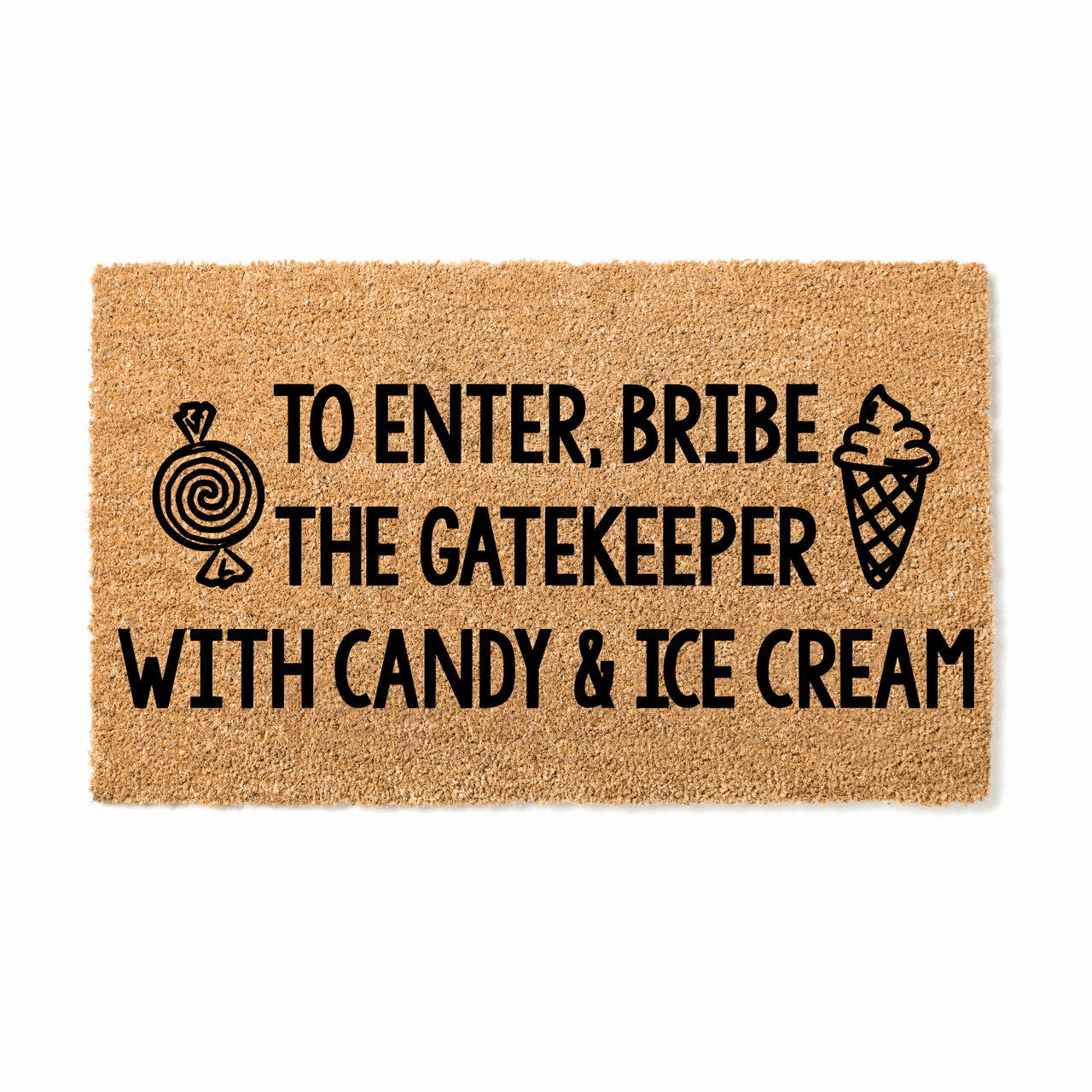 Bribe the Gatekeeper Candy Icecream Doormat - Unicorn Fart Productions