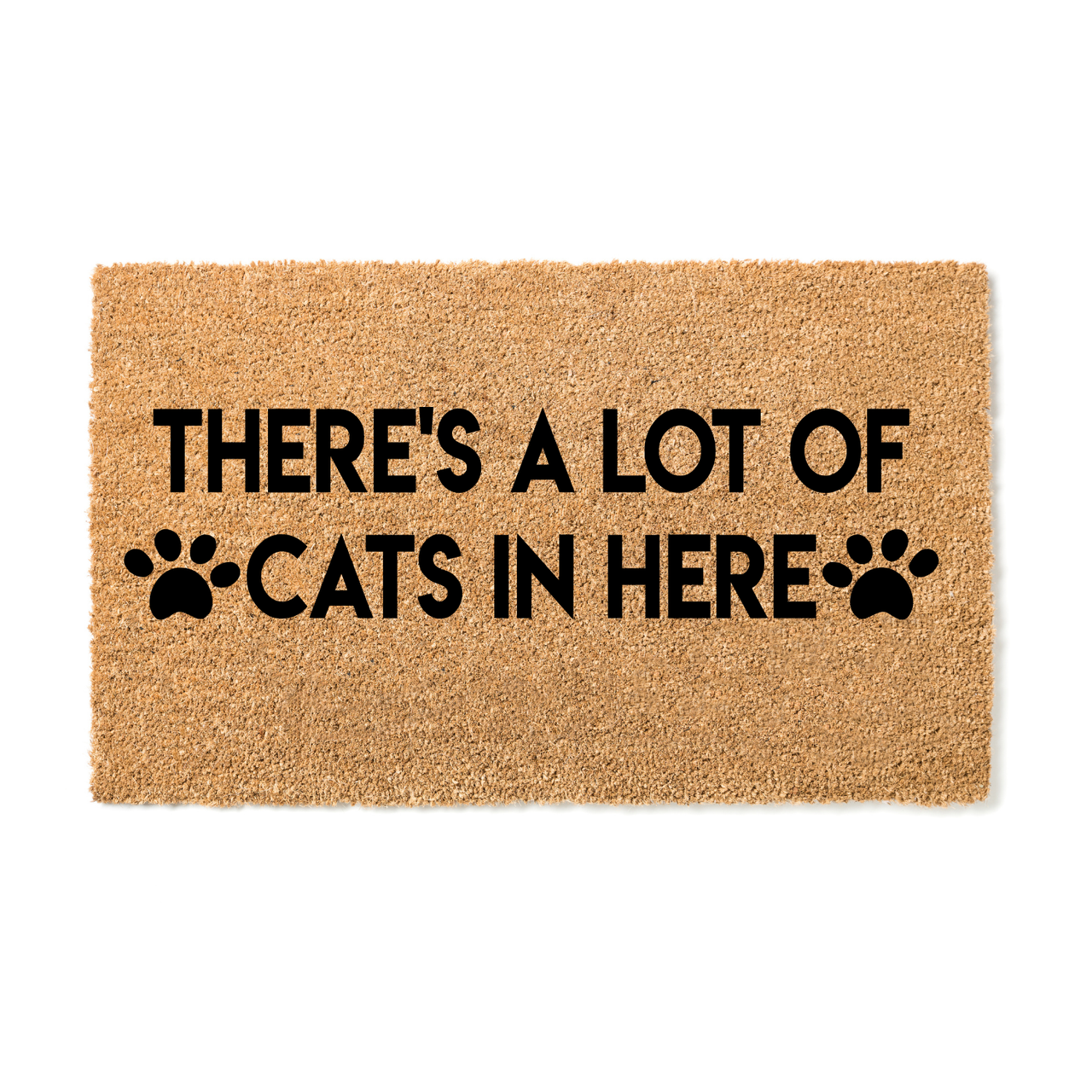 Theres a lot of Cats Here  Doormat - Unicorn Fart Productions