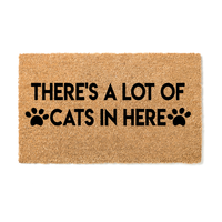 Thumbnail for Theres a lot of Cats Here  Doormat - Unicorn Fart Productions