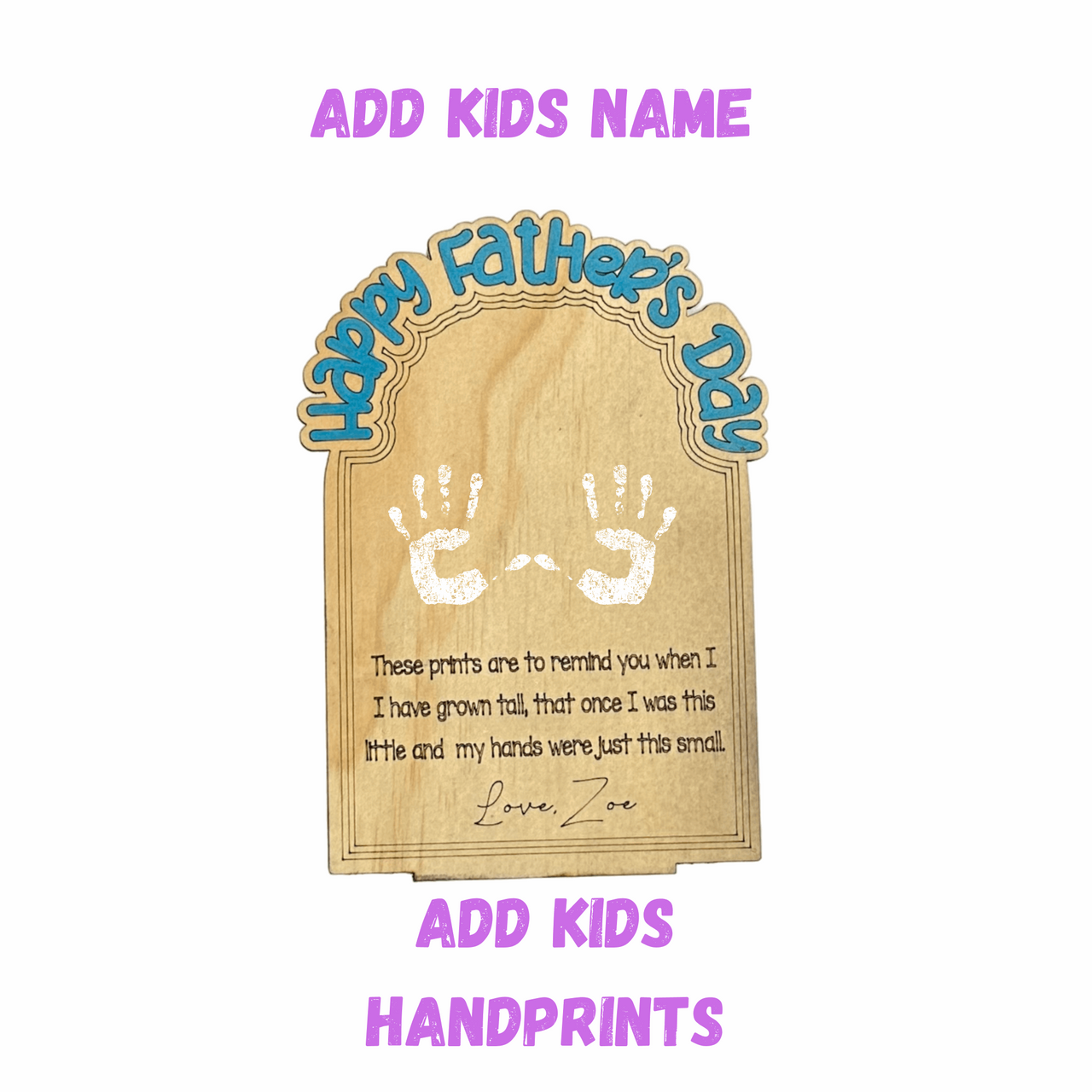 Custom- Message Sign - Fathers Day - Add Child's Name - Unicorn Fart Productions