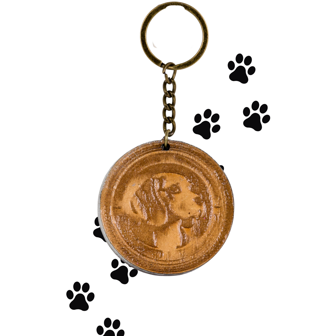 Beagle 3D Dog Portrait Keychain - Unicorn Fart Productions