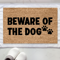 Thumbnail for Beware of the Dog Doormat - Unicorn Fart Productions