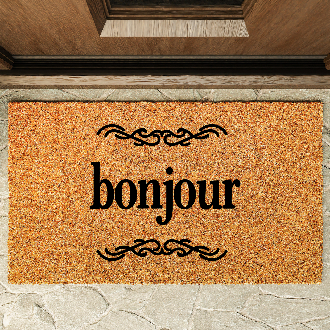 Bonjour Pattern Doormat - Unicorn Fart Productions