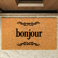 Thumbnail for Bonjour Pattern Doormat - Unicorn Fart Productions