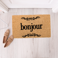 Thumbnail for Bonjour Pattern Doormat - Unicorn Fart Productions