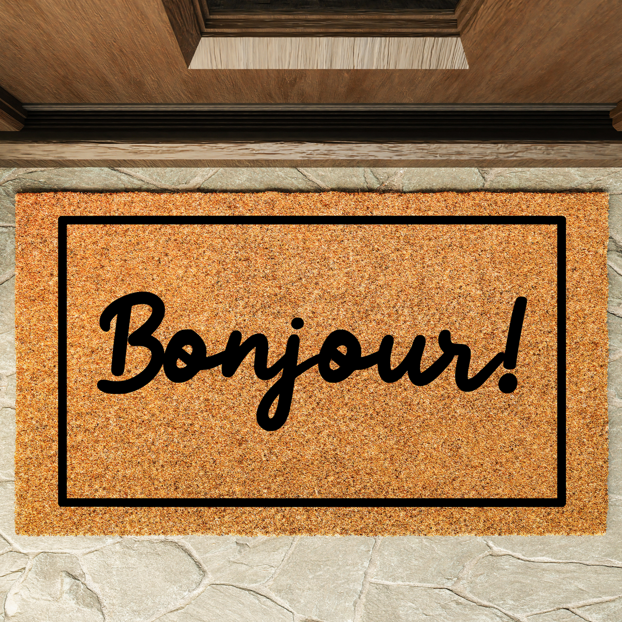 Bonjour with Border Doormat - Unicorn Fart Productions