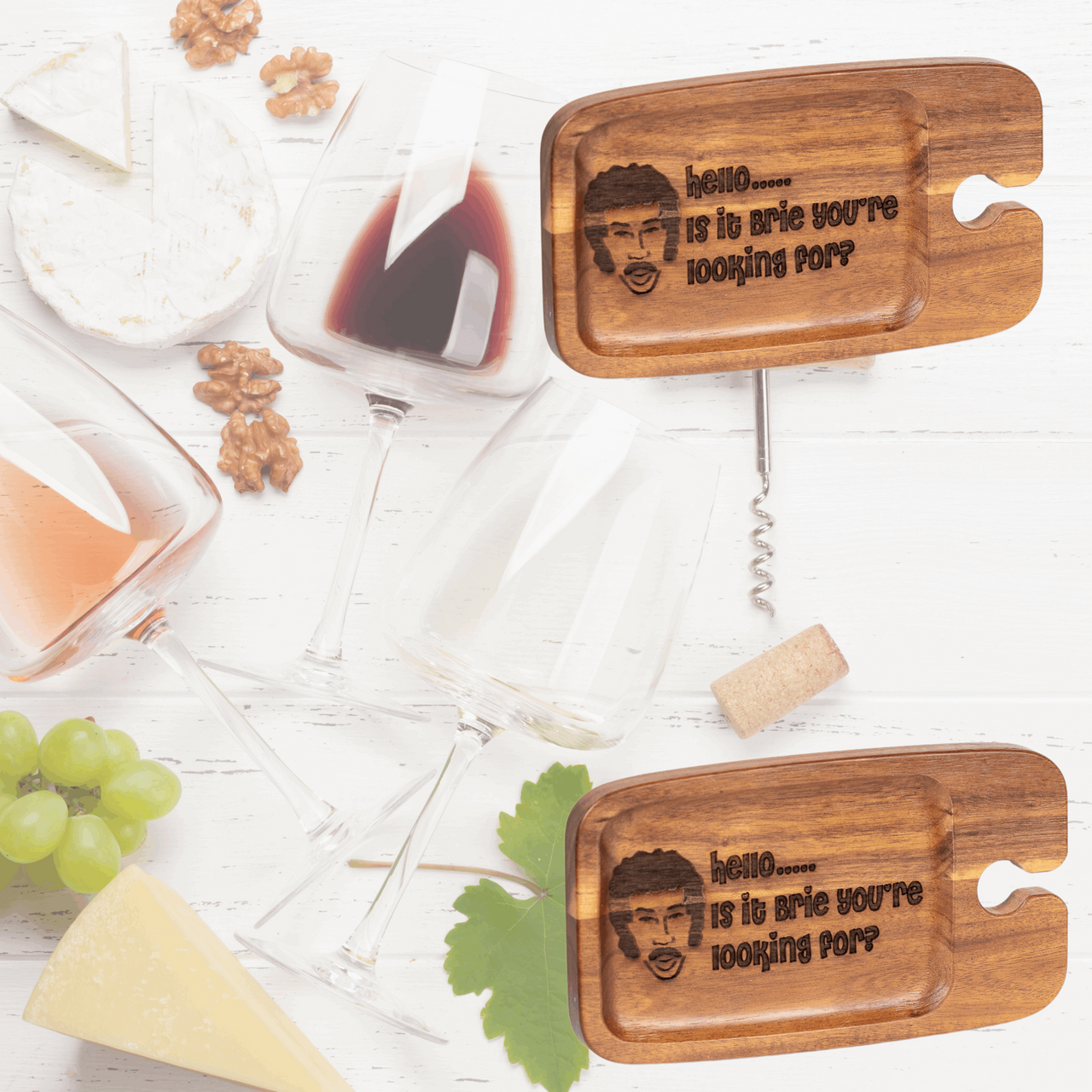 Cheese / Wine Board Pair- Hello is it Brie your looking for.. - Unicorn Fart Productions