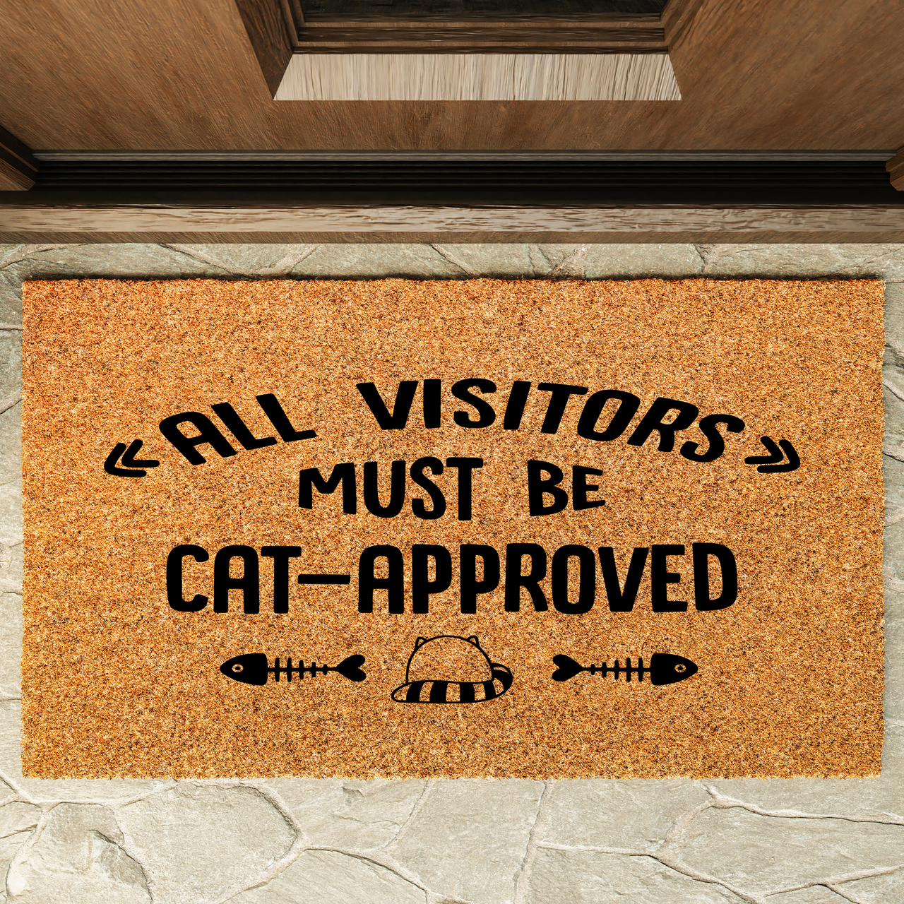 All Visitors Cat Approved Doormat - Unicorn Fart Productions