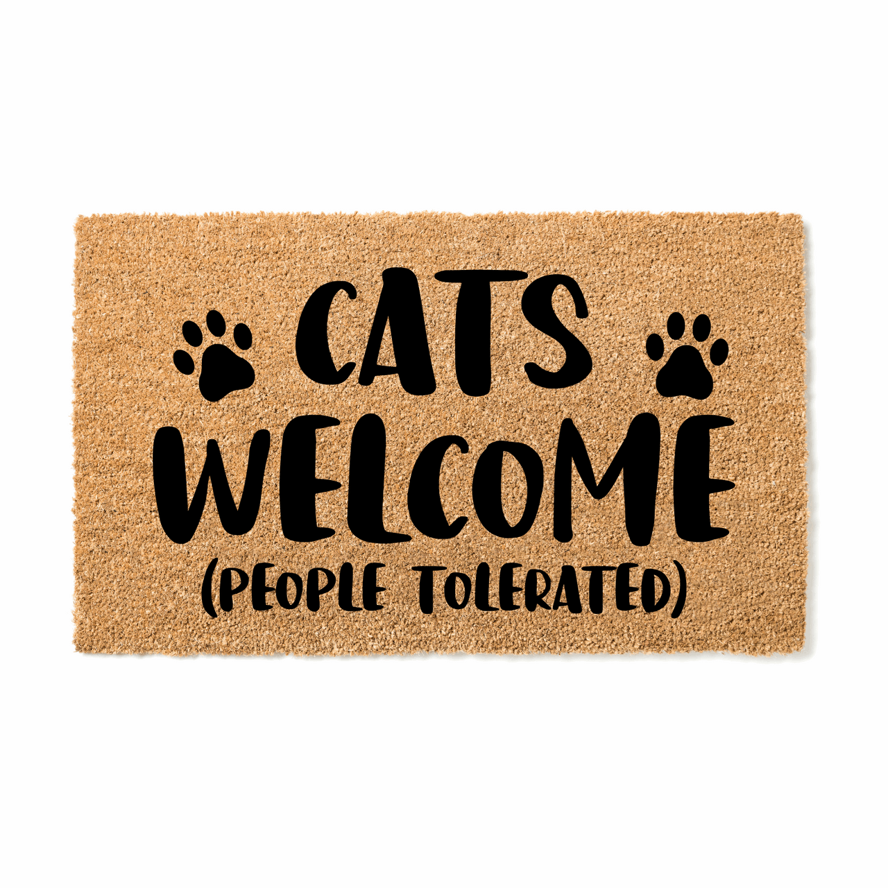 Cats Welcome People Tolerated Doormat - Unicorn Fart Productions