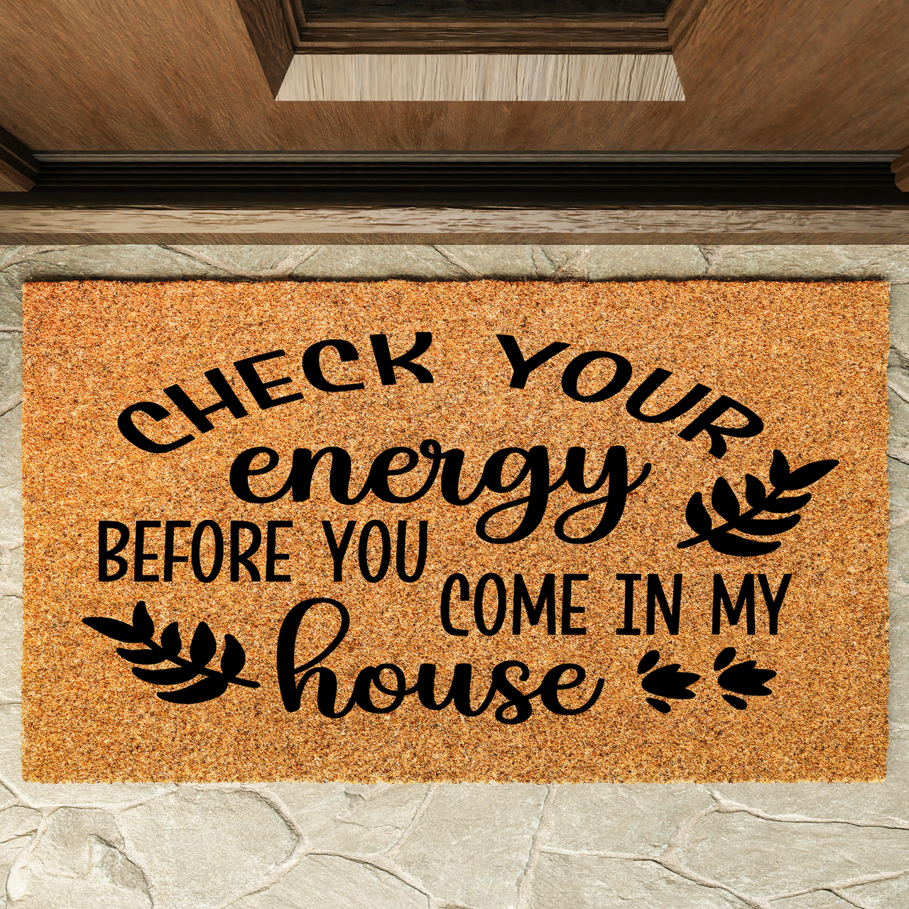 Check your energy Doormat - Unicorn Fart Productions