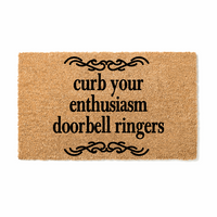 Thumbnail for Curb your enthusiasm doorbell ringers Doormat - Unicorn Fart Productions