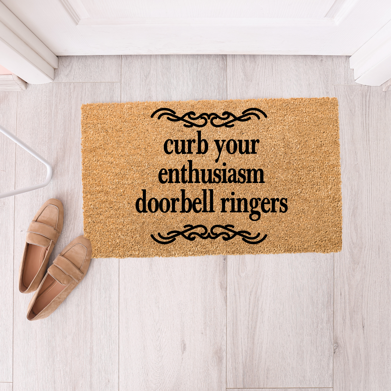 Curb your enthusiasm doorbell ringers Doormat - Unicorn Fart Productions