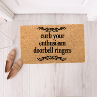 Thumbnail for Curb your enthusiasm doorbell ringers Doormat - Unicorn Fart Productions