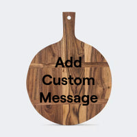 Thumbnail for Personalised Round Paddle Wooden Board with a handle - Custom