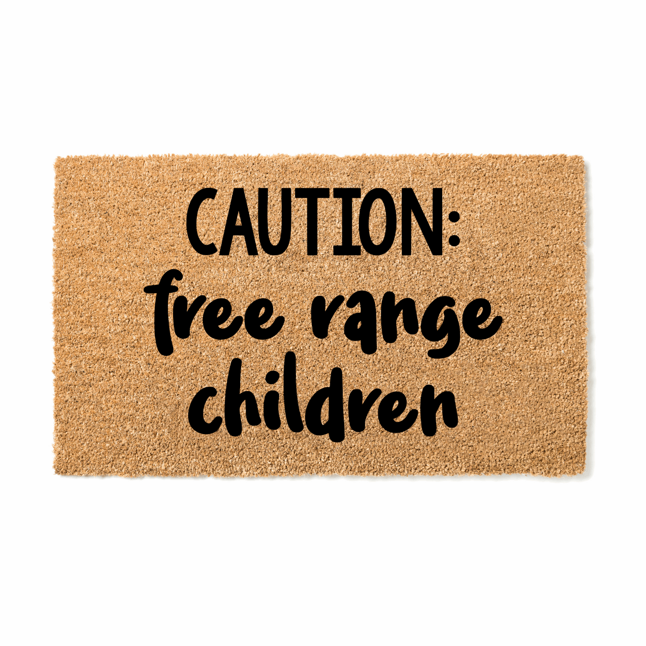 Caution Free Range Children Doormat - Unicorn Fart Productions