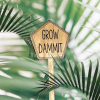 Thumbnail for Funny Plant Stakes - Made from Sustainable Timber - GROW DAMMIT
