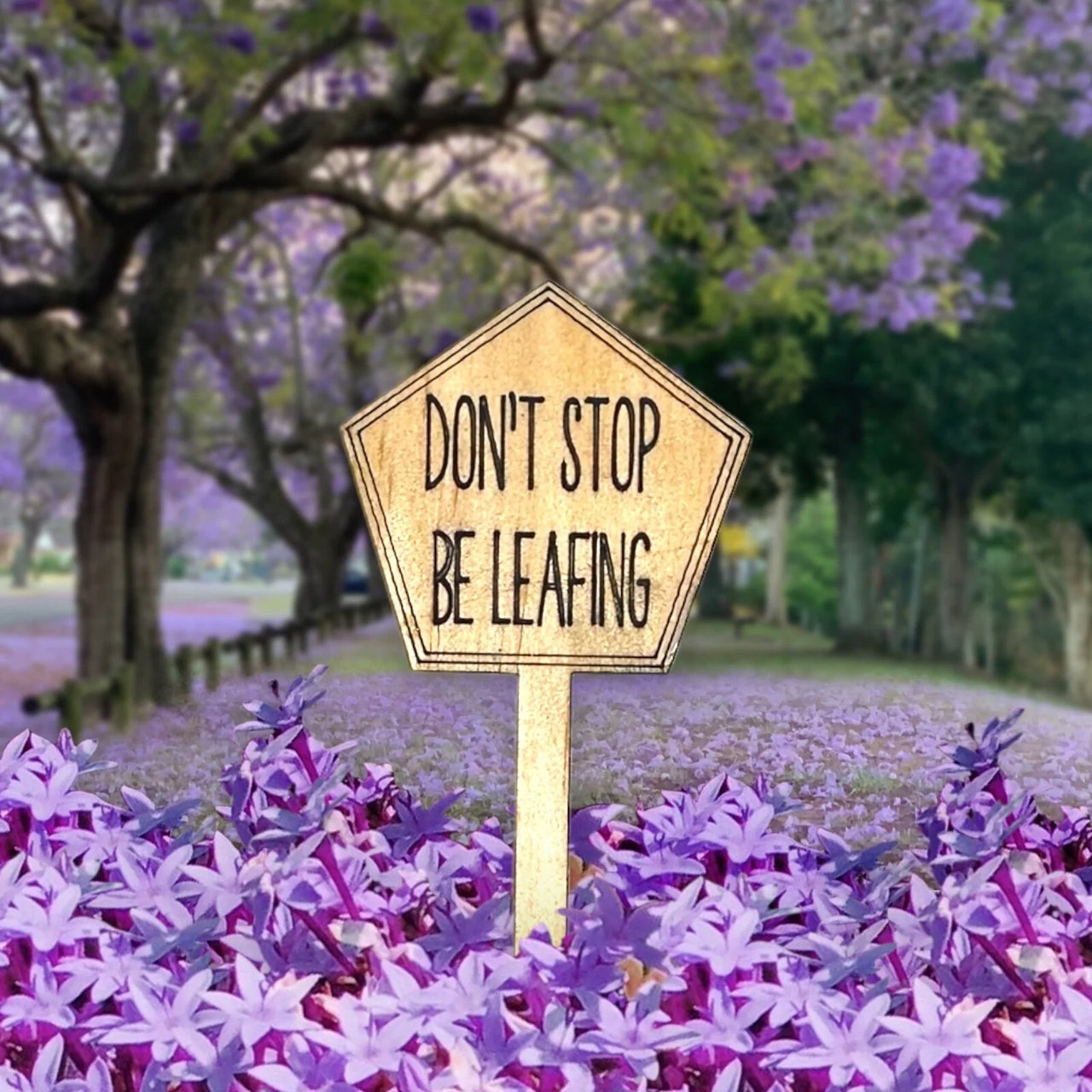 Funny Plant Stakes -  Dont stop Be Leafing