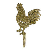 Thumbnail for Handmade plant stakes with a difference -Sparkling Gold Rooster