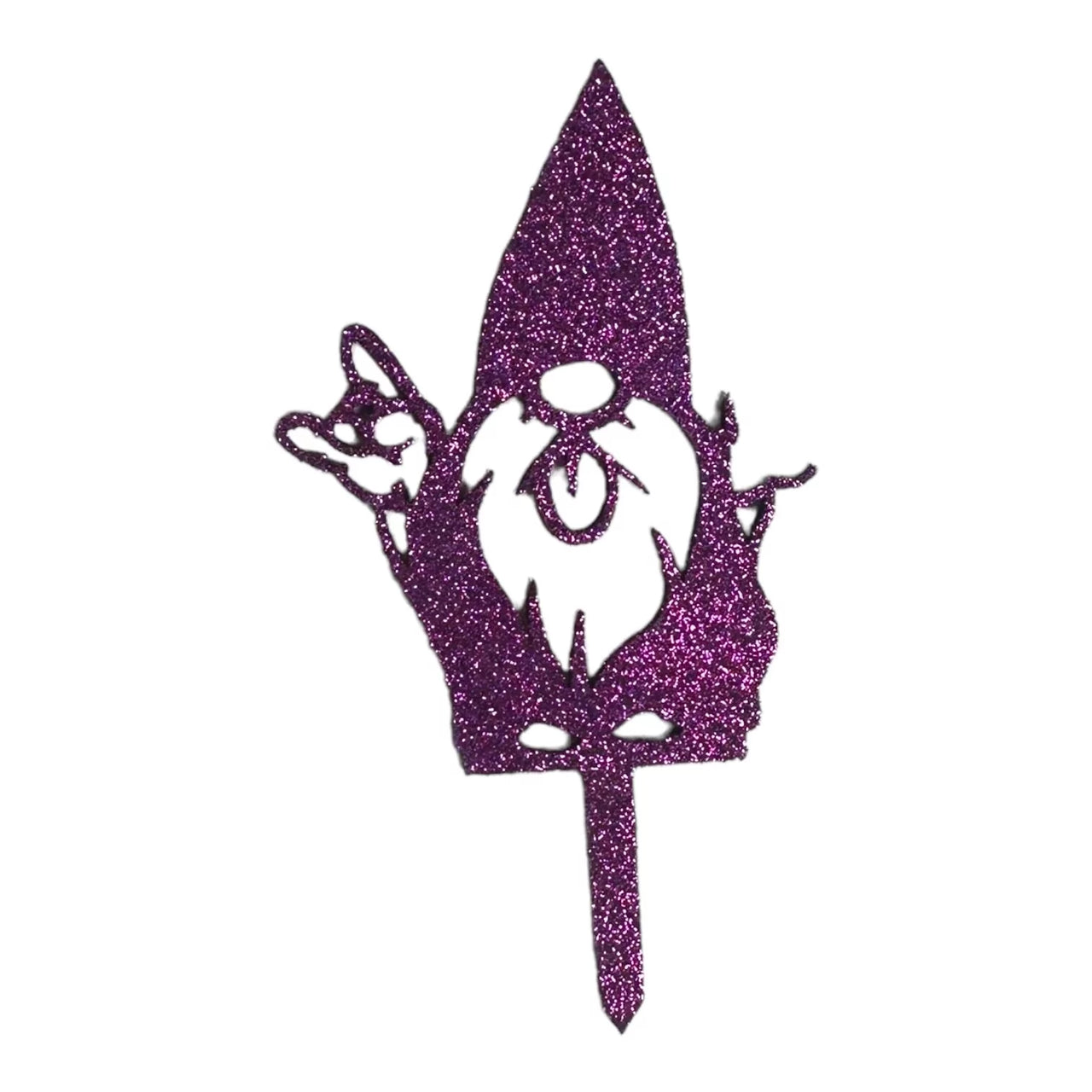 Handmade plant stakes with a difference -Sparkling Purple Wizard