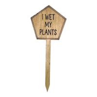 Thumbnail for Funny Plant Stakes - Made from Sustainable Timber - I Wet my Plants