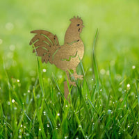 Thumbnail for Handmade plant stakes with a difference -Gold Rooster
