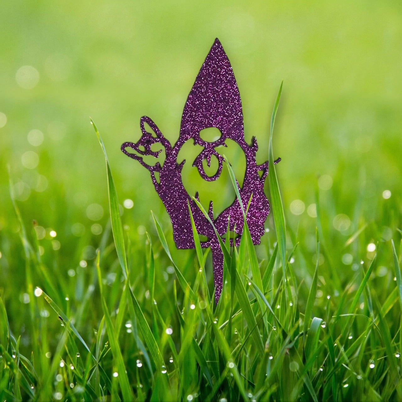 Handmade plant stakes with a difference -Sparkling Purple Wizard