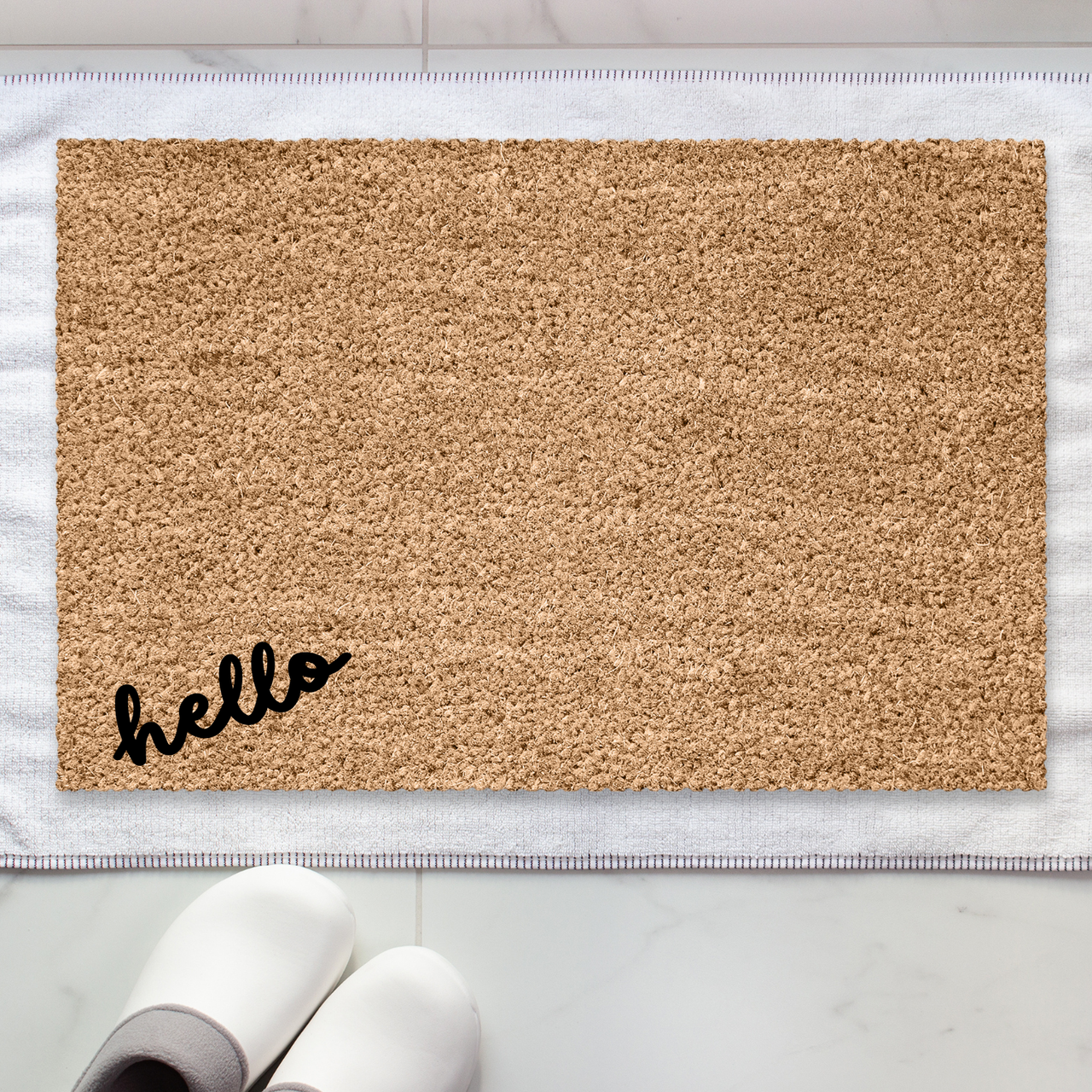 Hello Small  Doormat - Unicorn Fart Productions