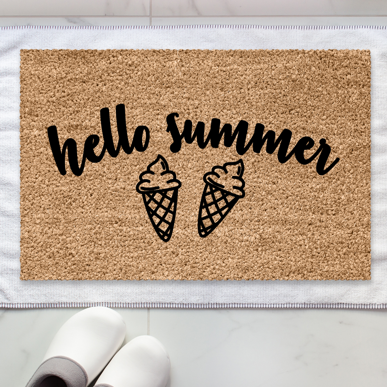 Hello Summer  Doormat - Unicorn Fart Productions