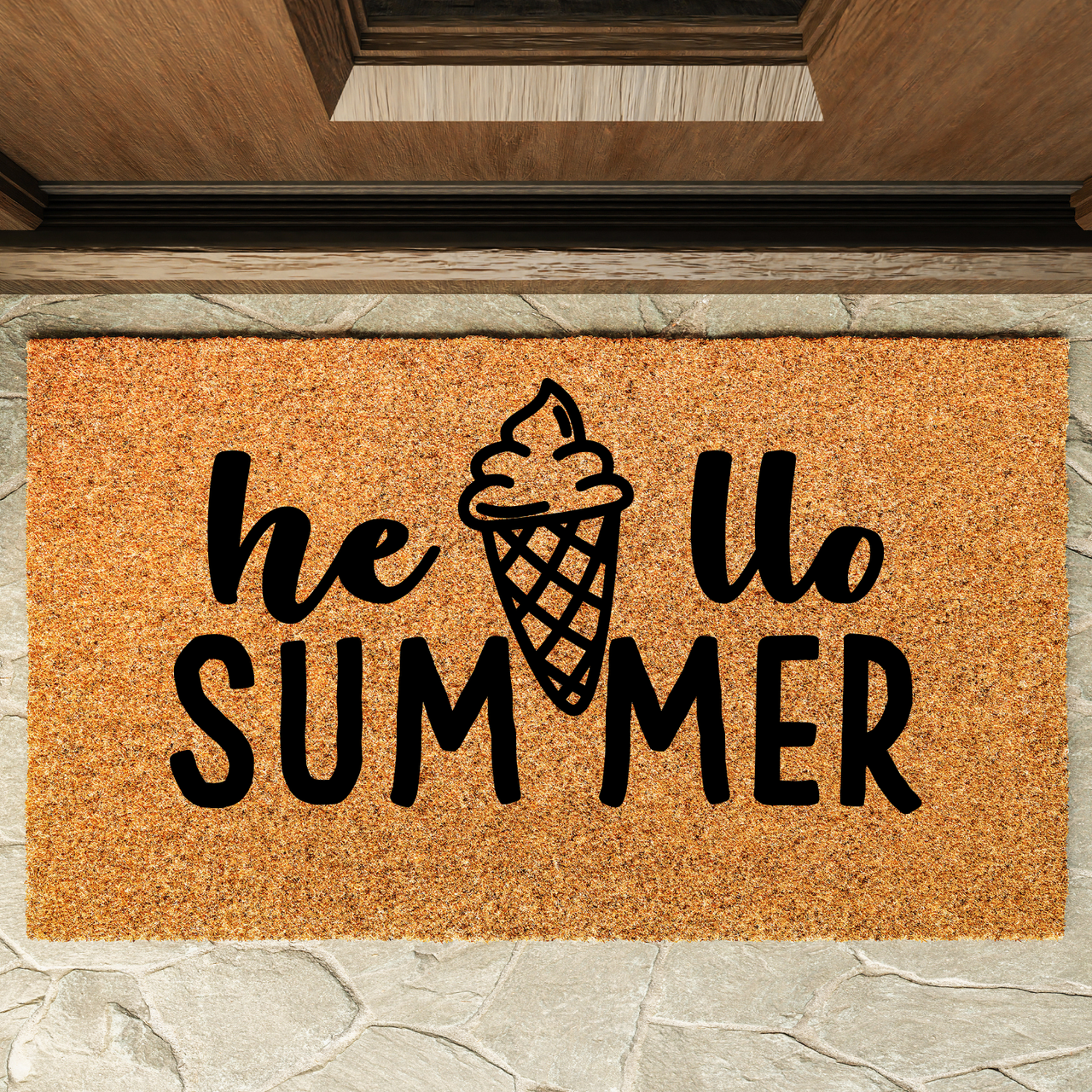 Hello Summer Cone  Doormat - Unicorn Fart Productions