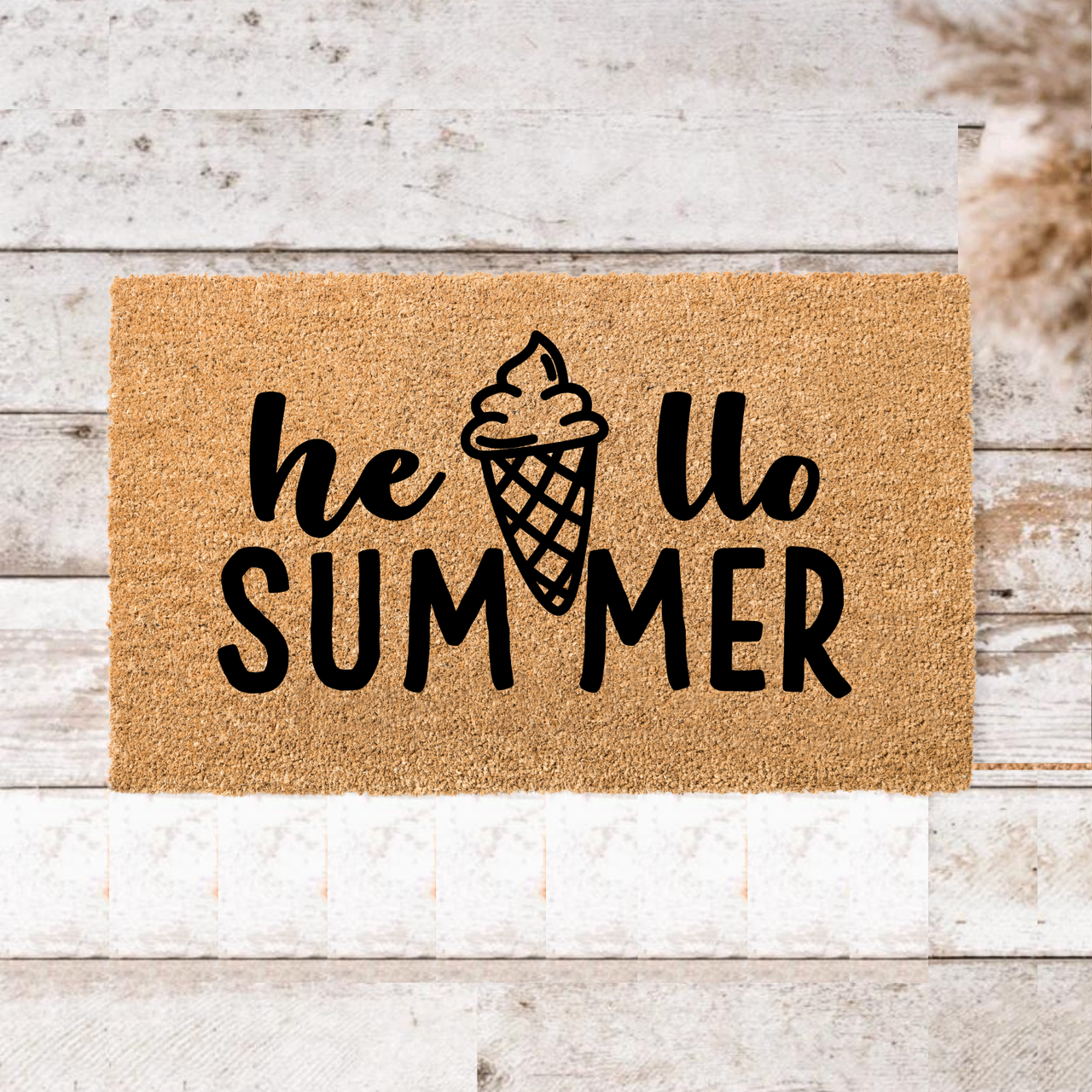 Hello Summer Cone  Doormat - Unicorn Fart Productions