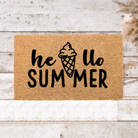 Thumbnail for Hello Summer Cone  Doormat - Unicorn Fart Productions