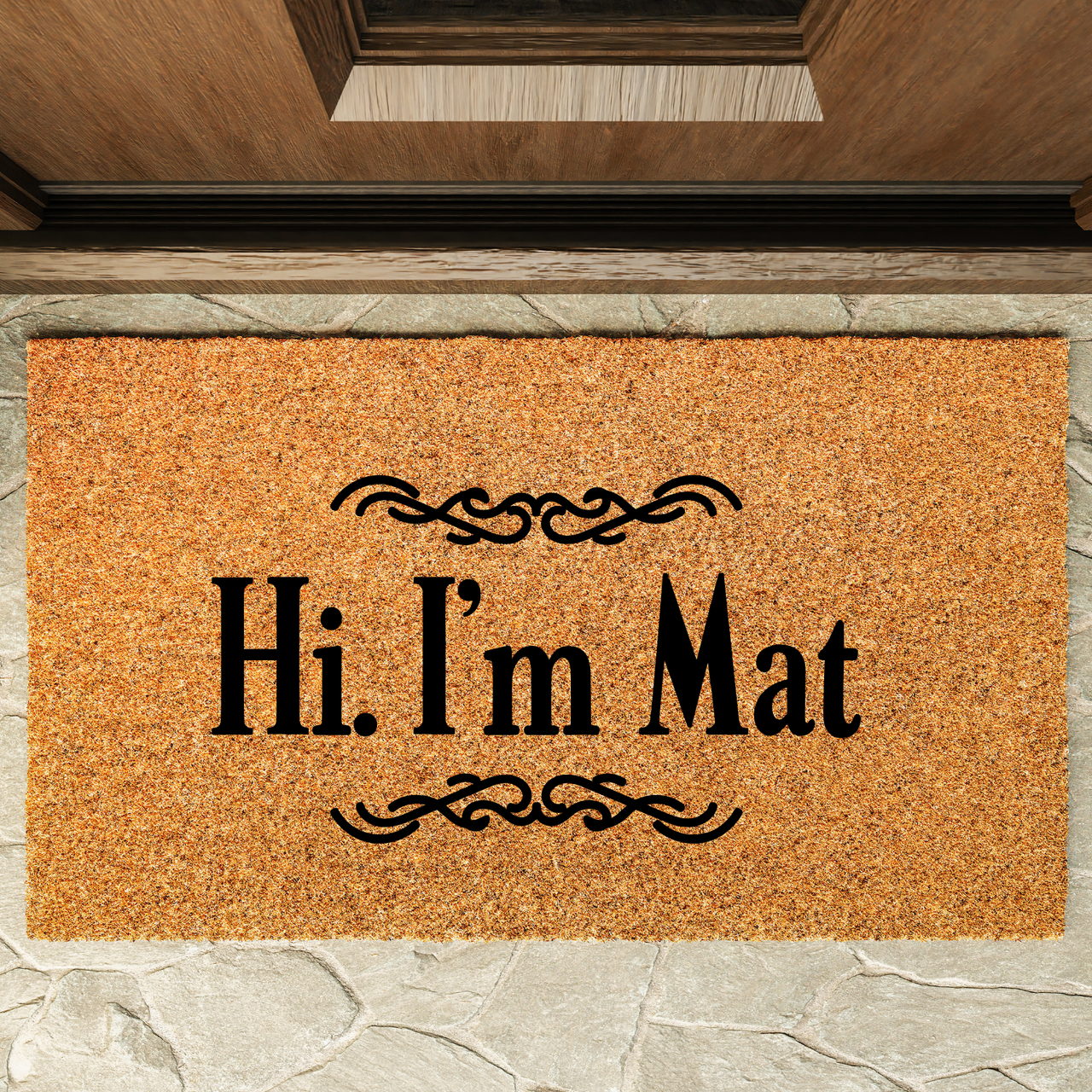 Hi Im Mat  Doormat - Unicorn Fart Productions