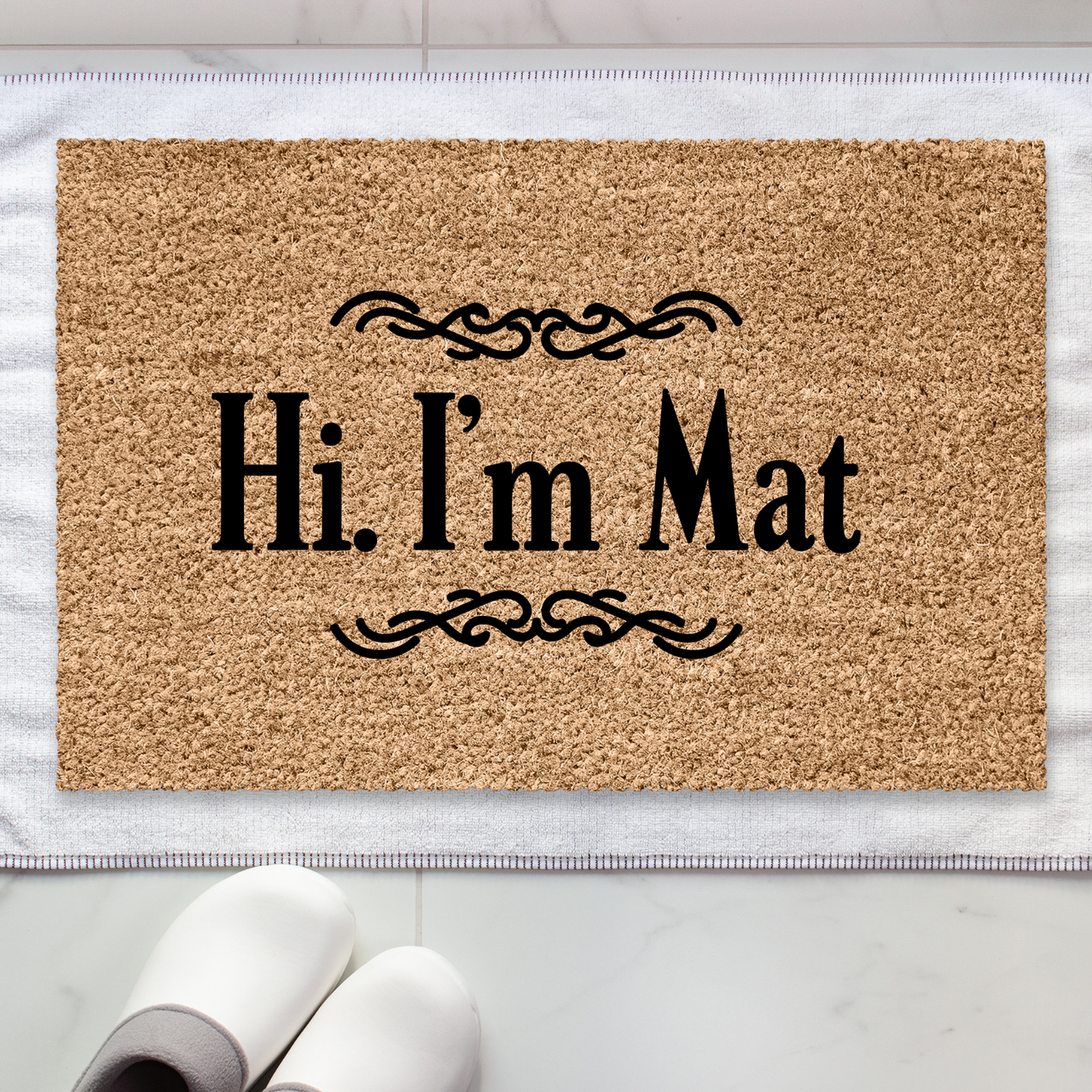 Hi Im Mat  Doormat - Unicorn Fart Productions