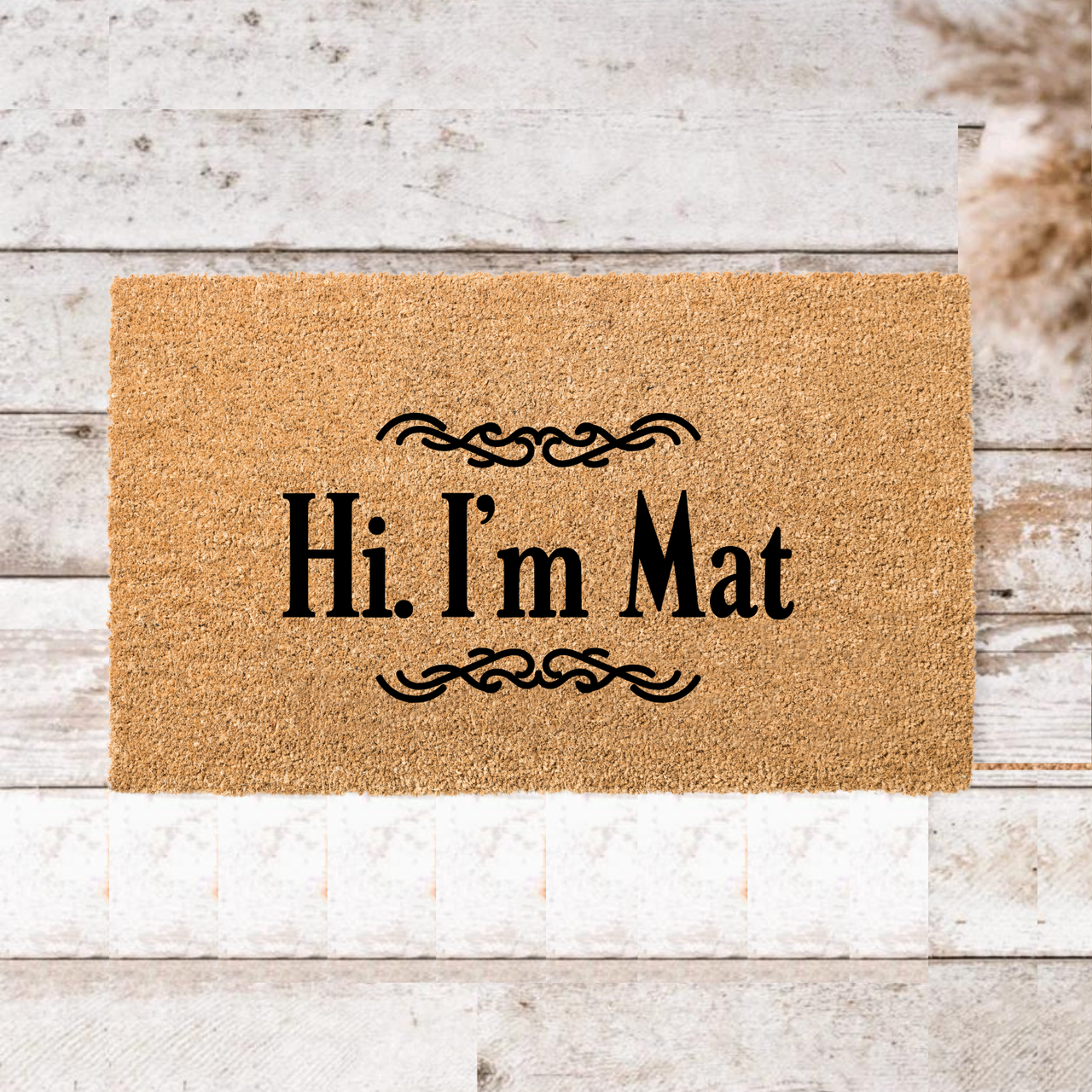 Hi Im Mat  Doormat - Unicorn Fart Productions