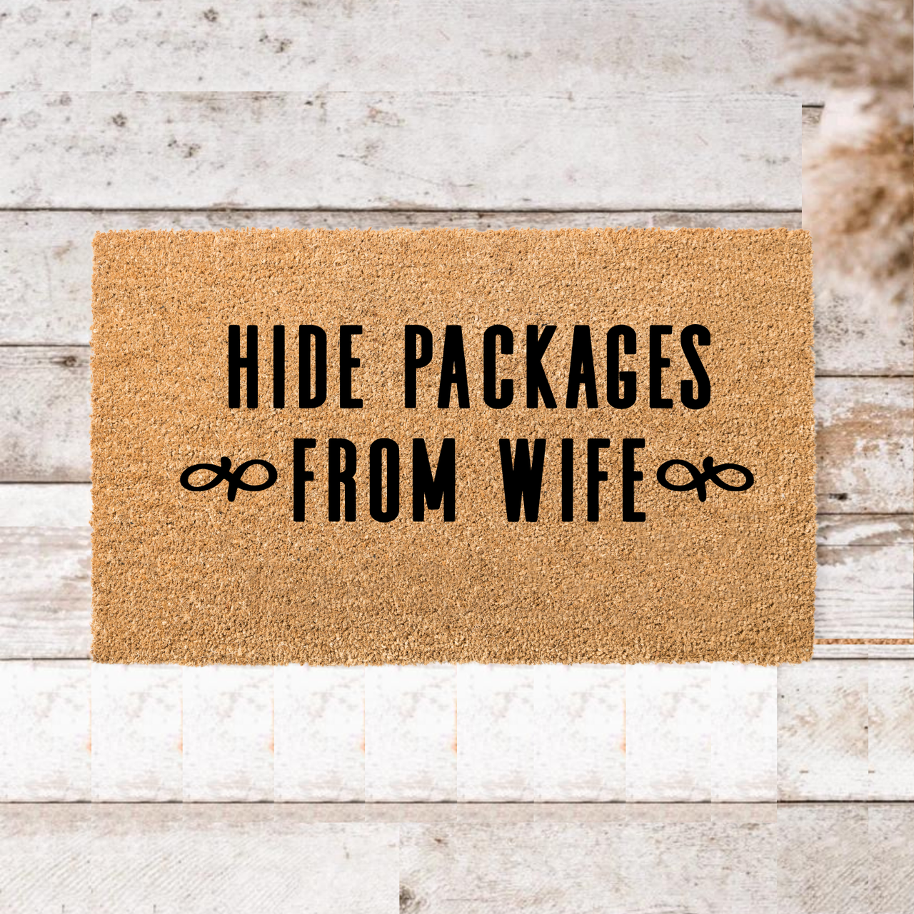 Hide Packages from Wife  Doormat - Unicorn Fart Productions