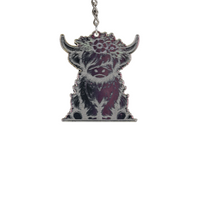 Thumbnail for Highland Cow Shaped Keychain - Choose a Style - Unicorn Fart Productions