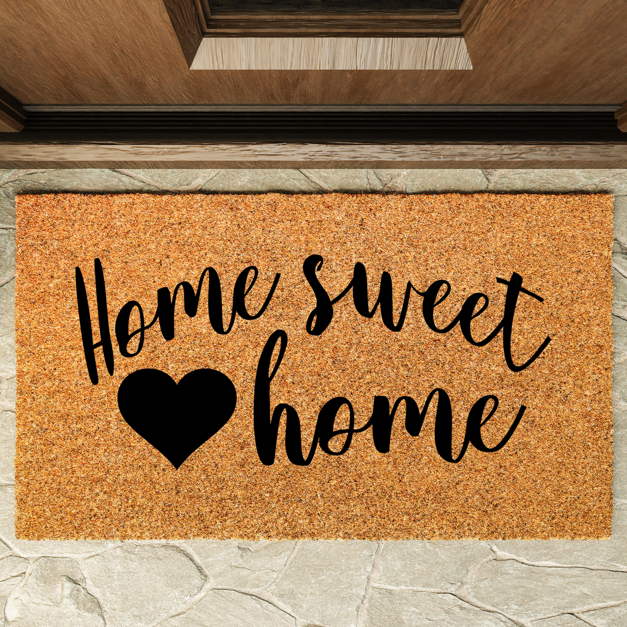 Home Sweet Home with Heart Doormat - Unicorn Fart Productions