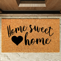 Thumbnail for Home Sweet Home with Heart Doormat - Unicorn Fart Productions