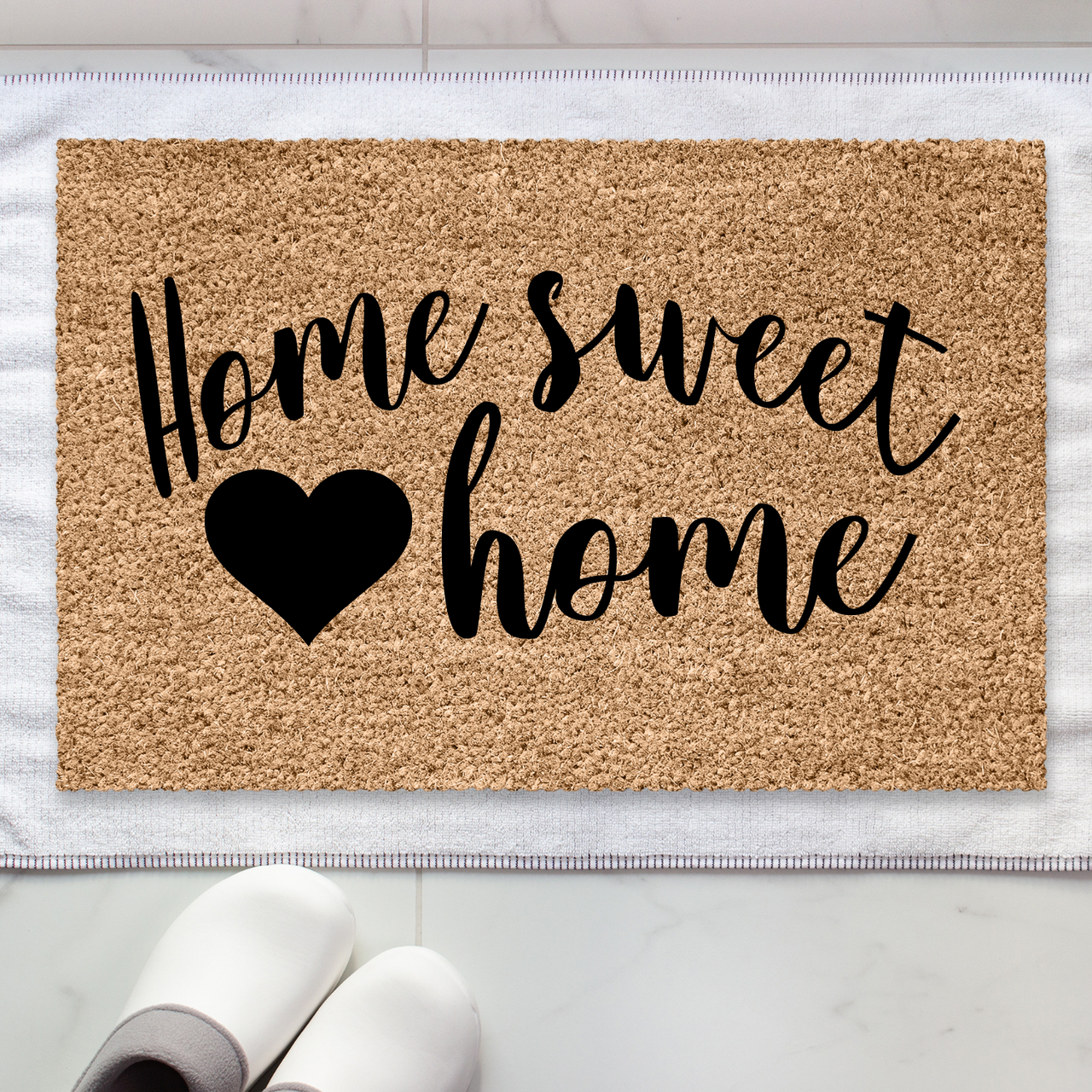 Home Sweet Home with Heart Doormat - Unicorn Fart Productions