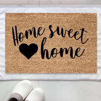 Home Sweet Home with Heart Doormat - Unicorn Fart Productions